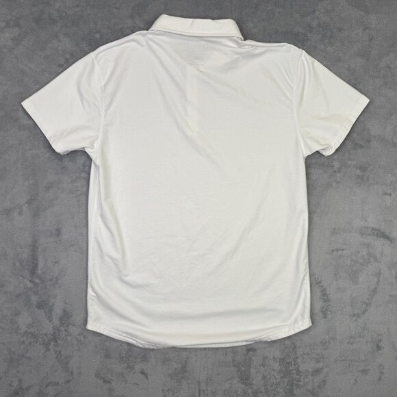 BYLT Polo Shirt Mens Large L White Premium Basics Lux Short Sleeve Stretch Golf - Picture 2 of 8